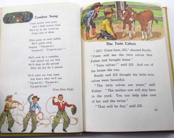 Ranches and Rainbows Vintage 1950s Children's Reader or Textbook by Ginn and Co.