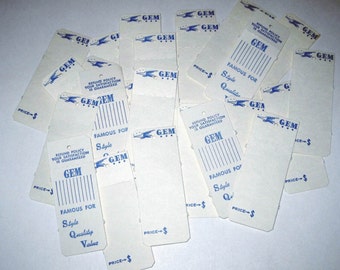 Vintage Unused Gem Store Pricing or Merchandise Tags Set of 24