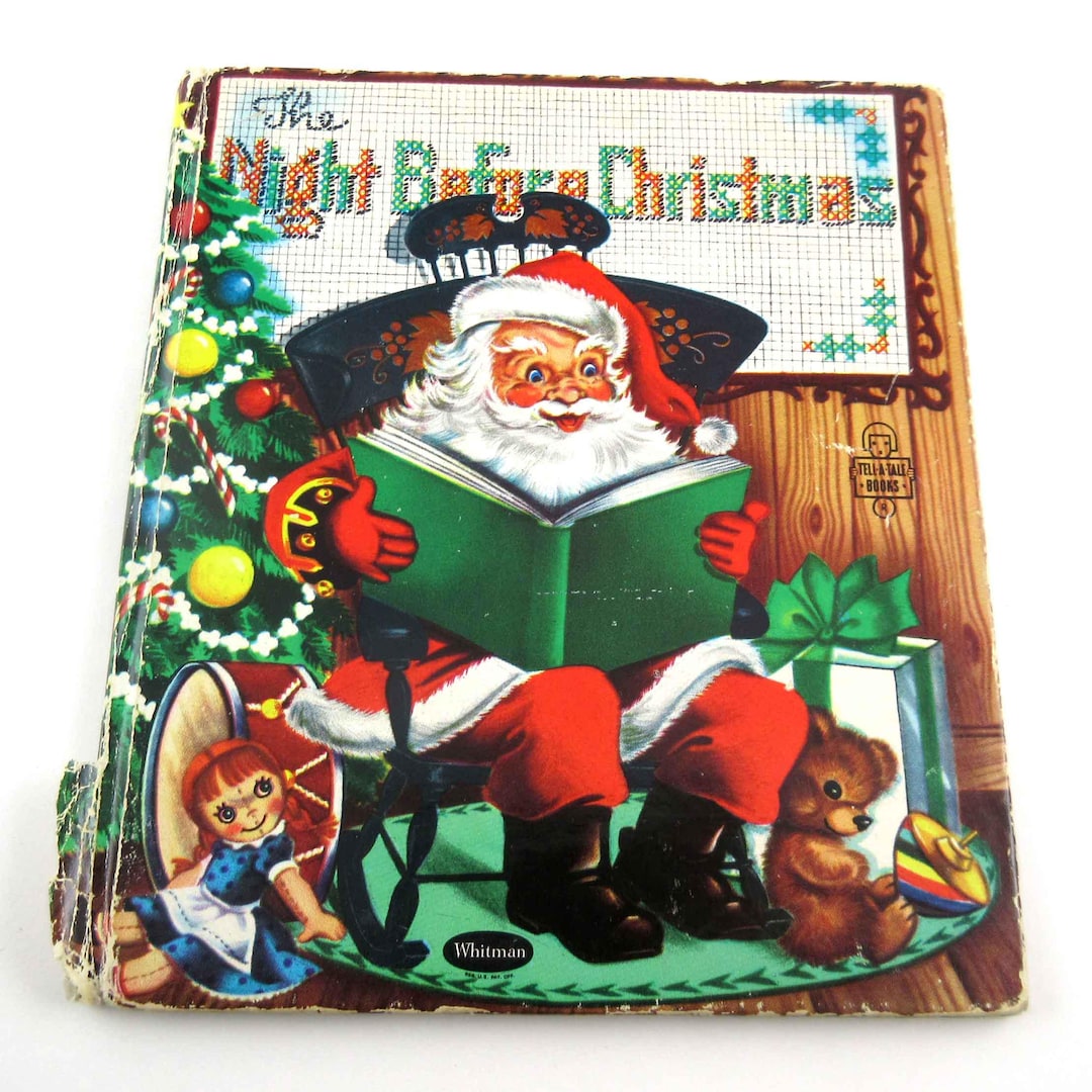 The Night Before Christmas Vintage 1950s Children's Tell A Tale