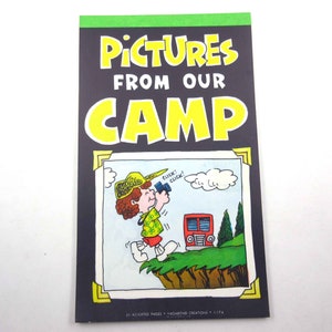 Pictures From Our Camp Vintage 1970s or 1980s Stationery Pad Paper Sheets with RVs Campers People Camping by Vagabond Creations Dead Stock