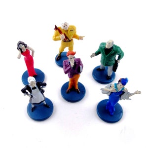Clue Game Miniature Suspect Figures Figurines Set of 6