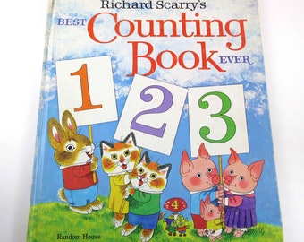 Richard Scarry's Best Counting Book Ever Vintage 1970s Children's Book by Random House