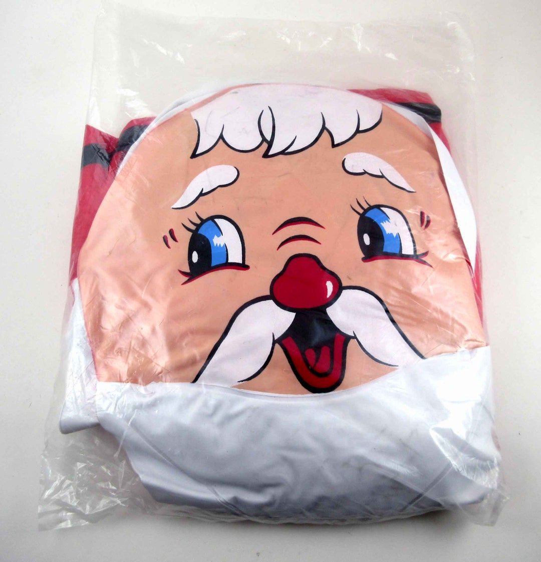 Vintage Christmas Inflatable Blow up Vinyl Whistling Santa Etsy