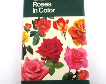 Roses in Color Vintage 1960s or 1970s Guide Book by H. Edland Macmillan Color Series