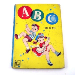 ABC Book Vintage 1940s Whitman Children&#39;s ABC or Alphabet Picture Book Illustrated by Kathryn Taylor