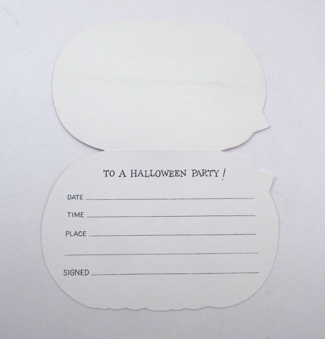Vintage Unused Halloween Party Invitation Card With Jack O Lantern by ...