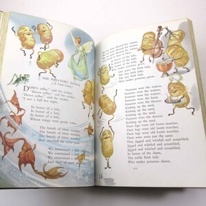 Livre de poésie vintage des années 1950 ou 1960, contes et autres poèmes pour enfants