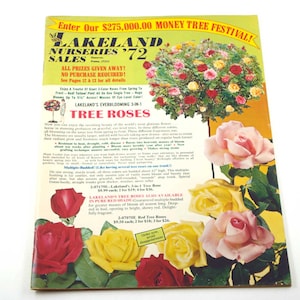 Vintage 1970s Lakeland Nurseries Catalog of Seeds Plants Trees Bulbs and Fruits Garden Gardening Flowers Vegetables