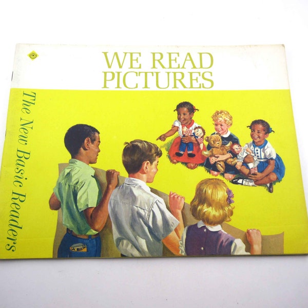 We Read Pictures Vintage 1960s Children's School Workbook by Scott Foresman Ethnic Edition