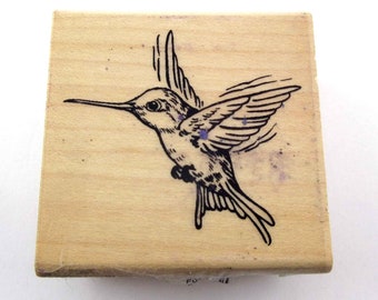 The Chintz Collection Hummingbird Rubber Stamp Unused