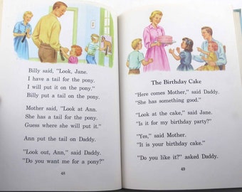 Many Surprises Vintage 1960s or 1950s Children's School Reader or Textbook by Lyons and Carnahan