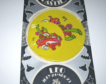 Vintage 1960s or 1970s Set of 6 Zodiac Pasties or Stickers in Original Package Leo