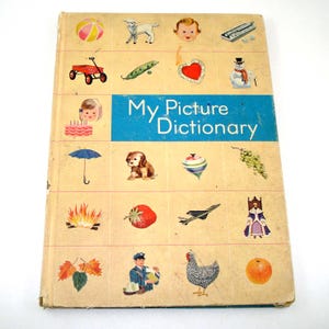 My Picture Dictionary Vintage 1960s Children's Illustrated Book by Ginn and Co.