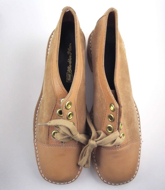 Vintage 1970s The Shoe Place Sears Light Brown Su… - image 2