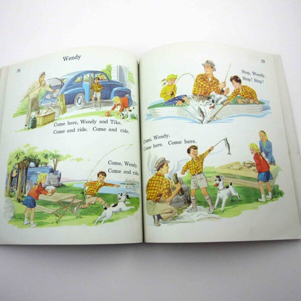 Ride Away Vintage 1940s Children's School Reader or Textbook