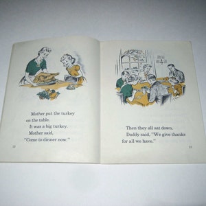 Thanksgiving Time Vintage 1950s Children's Reader by Esther M. Schenk image 3