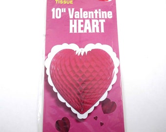 Hallmark HONEYCOMB DECORATION Valentines Vintage HEART Die Cut Hanging Tabletop Hallmark HONEYCOMB DECORATION Valentines Vintage HEART Die Cut Hanging Tabletop