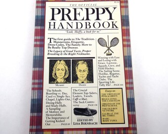 The Official Preppy Handbook Vintage 1980s Book by Lisa Birnbach