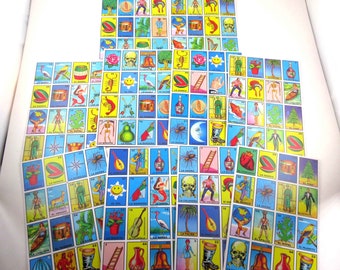 Loteria Rifas Mexican Bingo Lottery Memory Game Cards Set of 10 Lot A