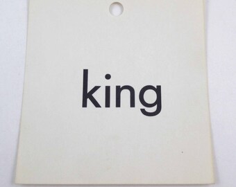Vintage King School Flash Card with Word