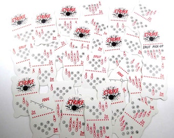 Vintage Bowling Themed Children's Playing Cards by Built Rite Set of 27