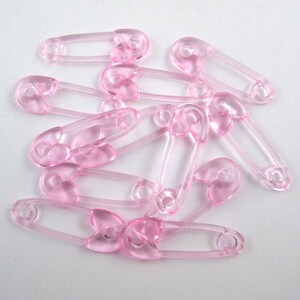 2 pack of 4 Vintage Baby Safety Pins pink stainless steel New