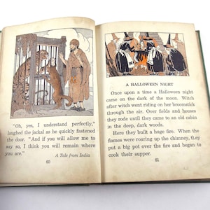 The Children&#39;s Own Readers Book Three Vintage 1920s Childrens School Reader or Textbook Includes Halloween