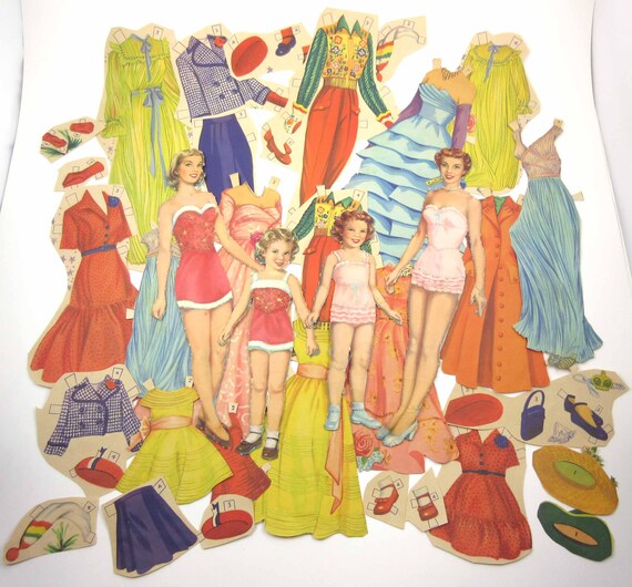 1950s paper dolls