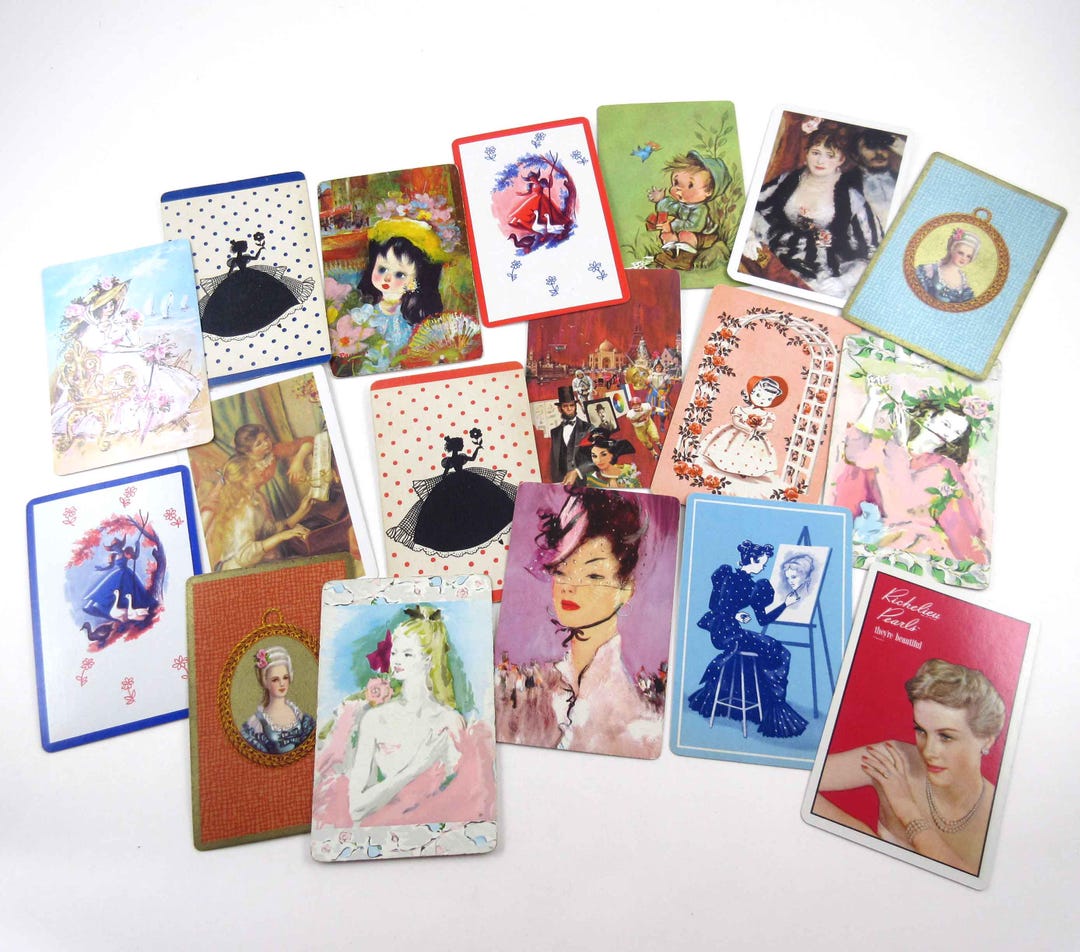 RESERVED 4 BECKY Vintage Playing Cards With Assorted Women and People ...