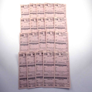 Vintage Louisville & Nashville Railroad Pink Round Trip Coach Tickets Louisville KY Set of 20 Lot A