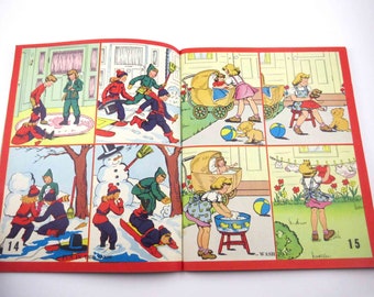 Mother Hubbard's Seatwork Cupboard Vintage 1950s Unused Children's School Workbook by E. M. Hale and Co.