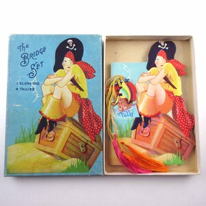 Vintage 1920s or 1930s Art Deco Pirate Bridge Set in Original Box ...