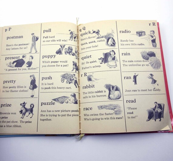 A Child S First Picture Dictionary Vintage 1940s Etsy