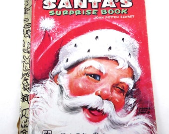 Santa's Surprise Book Vintage Children's Little Golden Book Illustrated by Florence Sarah Winship