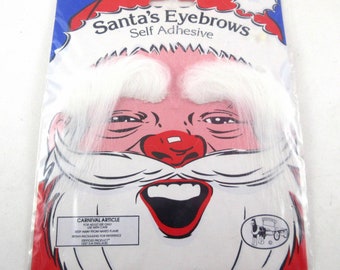 Vintage Christmas Self Adhesive Santa's Eyebrows for Santa Claus in Original Package Made in Taiwan