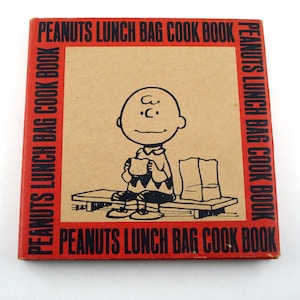 Peanuts Lunch Bag Cook Book Vintage 1970s Recipe Book by June Dutton Cartoons Charles Schulz