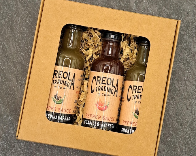 Artisan Hot Sauce Sampler Gift Box: Handmade Gourmet BBQ and Grilling Flavors from Louisiana