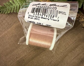 Blush, Miyuki Nylon Beading Thread Size B, 50m spool