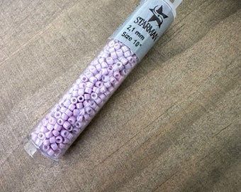 Luster Lilac, Size 10/0 Czech, Cylinder, 8.9 gram tube, fits size 10/0 stitch-in perfectly
