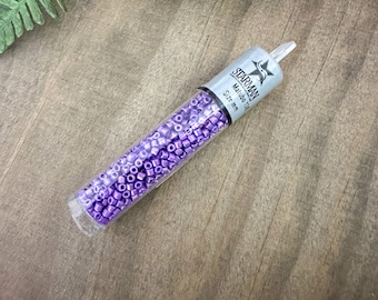 Gold Shine Purple, Size 10/0 Czech, Cylinder, 8.9 gram tube, fits size 10/0 stitch-in perfectly