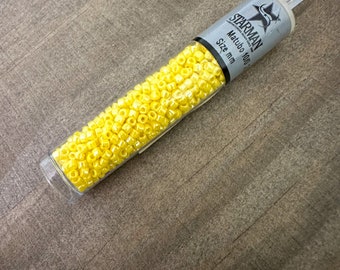 Luster Yellow, Size 10/0 Czech, Cylinder, 8.9 gram tube, fits size 10/0 stitch-in perfectly