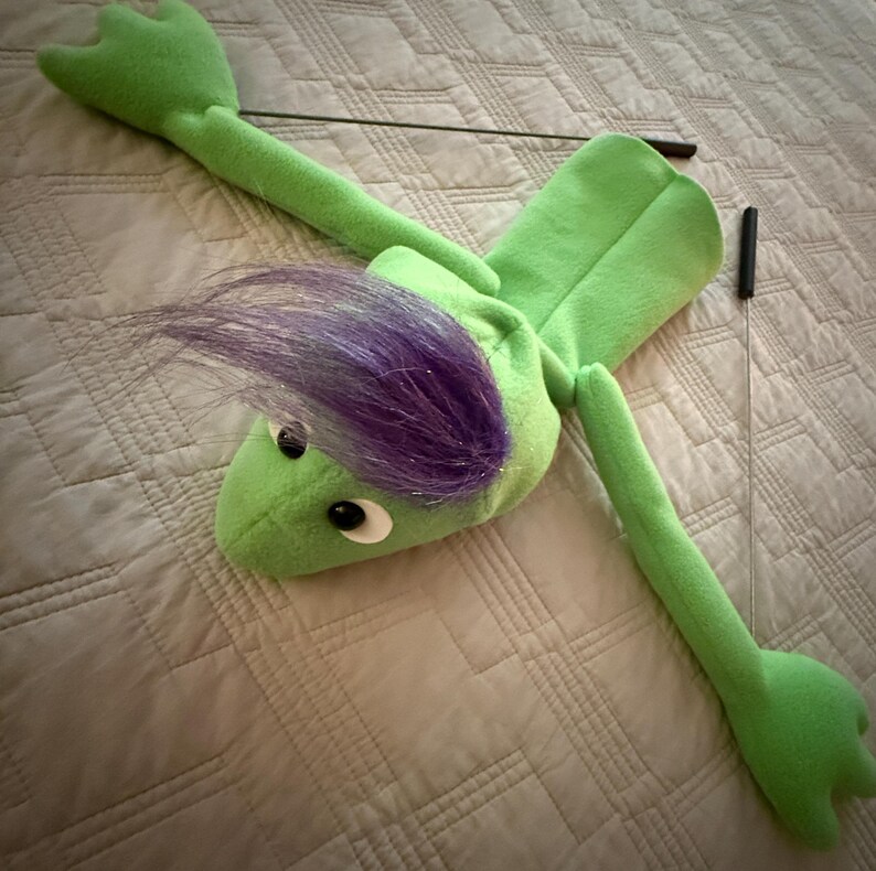 Fuzzbrain Puppet Professional Style Practice Puppet Hand Rod With Permanent Arm Rods - Etsy