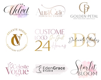 Custom Watercolor Hand Drawn Logo, Logo Design Custom For Business, Logo Design, Business Logo Design, Photography Logo, Company Logo