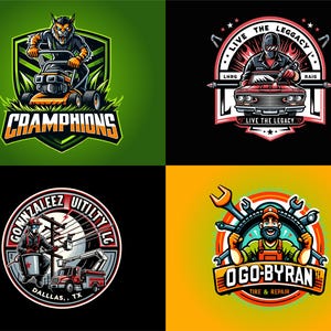 Mascot logo maker for small businesses, graphic designer, logo template, brand identity, logo creation, professional logo designer