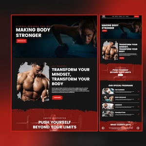 Custom Fitness Website Design | Gym Trainer Website | Fitness Coach Web Design for Men & Women | Personal Trainer Shopify and WordPress