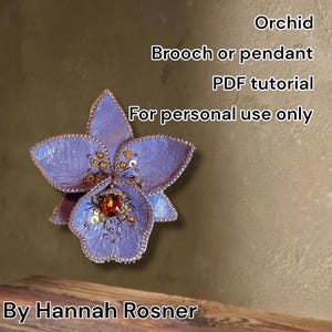 Fantasy Orchid Brooch Pattern: Seed Bead, Goldwork & Embroidery (PDF)