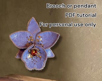 Fantasy Orchid Brooch Pattern: Seed Bead, Goldwork & Embroidery (PDF)