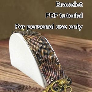 Bead Pattern Steampunk Cogs Beaded Bracelet tutorial - intermediate level peyote stitch instructions - by Hannah Rosner Designs