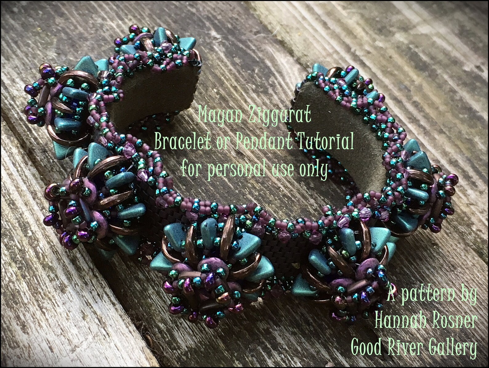 Bead Pattern Mayan Ziggurat Beaded Bracelet or Pendant Tutorial