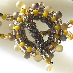 Bead Tutorial Peyote Stitch Seed Bead Toggle Clasp - Etsy